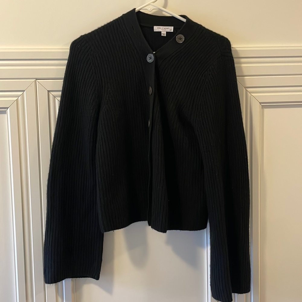 Equipment size small black cardigan